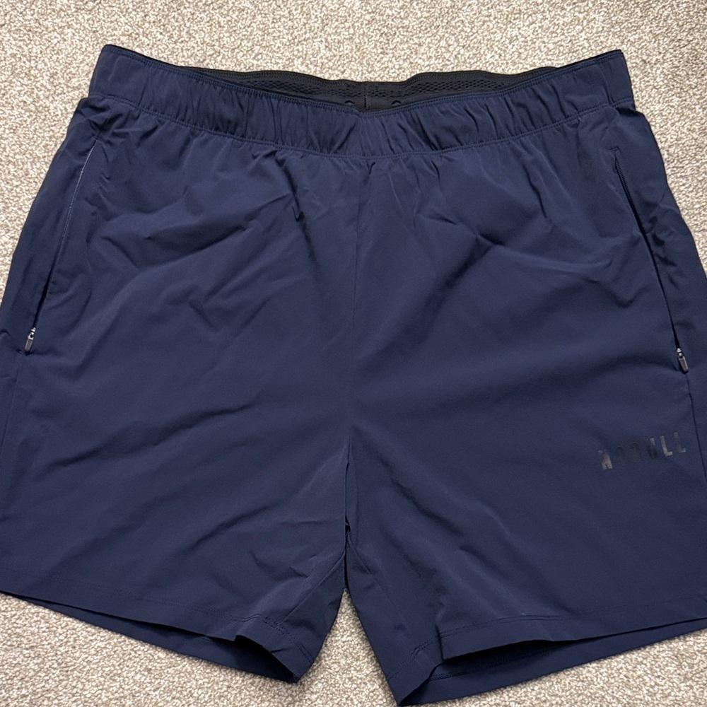 NOBULL Men's Dark Blue Athletic Shorts